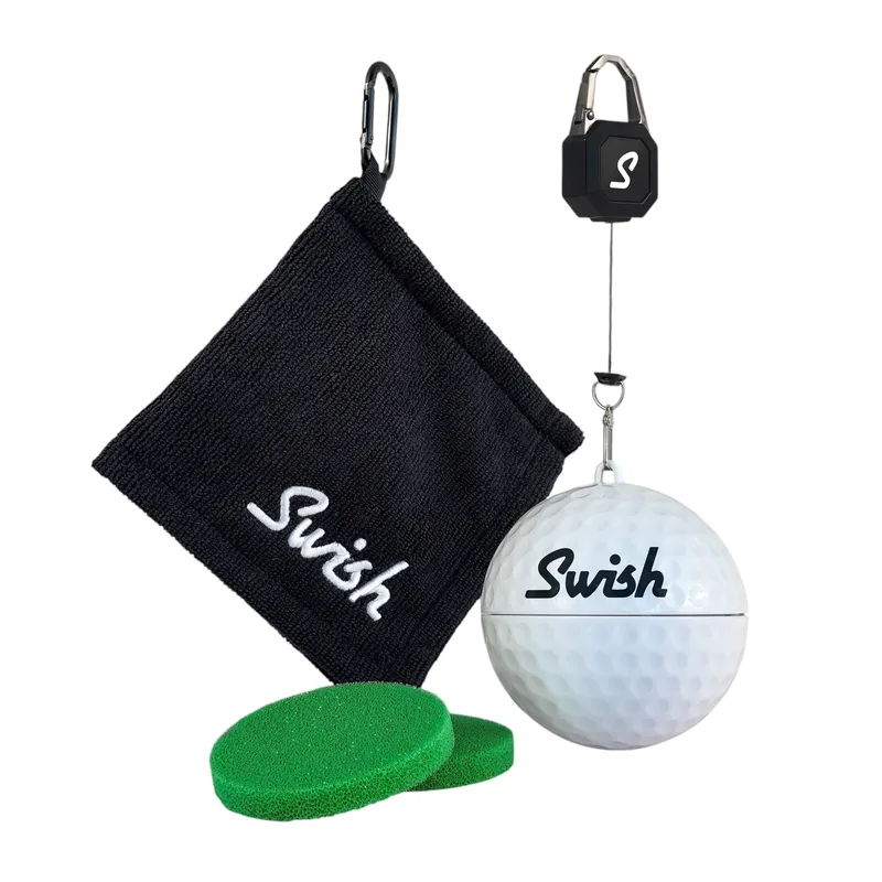Swish portable golf ball cleaner and pouch